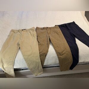 Men's Casual Pants - Beige, Brown, and Navy